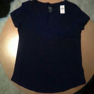 New Gap Navy Vintage Wash V-neck